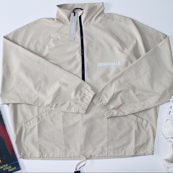 FEAR OF GOD ESSENTIALS X SSENSE Linen Nylon Suit ‘Track Pant+1/2 Zip Pullover’ - Picture 2 of 8